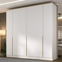 Guarda Roupa 6 Portas 4 Gavetas Logan Yescasa Branco/Olmo Italiano Guarda Roupa 6 Portas 4 Gavetas Logan Yescasa Branco/Olmo Italiano