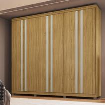 Guarda-Roupa 6 Portas 4 Gavetas Pervoi Bege/Ipê/Sabbia Guarda-Roupa 6 Portas 4 Gavetas Pervoi Bege/Ipê/Sabbia