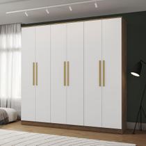 Guarda-Roupa 6 Portas 4 Gvt Kappesberg Adapt Nogueira/Branco