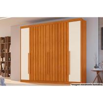 Guarda Roupa 6 Portas (4 Ripadas) e 6 Gavetas Atenas Cinamomo/Off White - Conquista Guarda Roupa 6 Portas (4 Ripadas) e 6 Gavetas Atenas Cinamomo/Off White - Conquista
