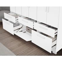 Guarda Roupa 6 Portas 5 Gavetas 1 Basculante 100% Mdf Porto Panan Branco