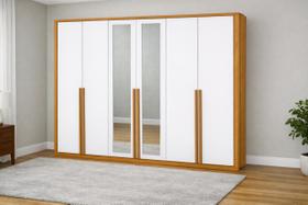 Guarda Roupa 6 Portas 6 Gav com espelho Living -Grand Line Guarda Roupa 6 Portas 6 Gav com espelho Living -Grand Line