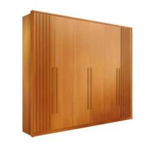 Guarda Roupa 6 Portas 6 Gavetas 100% MDF Anápolis Ripado Montagem Inteligente - Móveis Valverde - Cinamomo