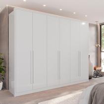 Guarda-Roupa 6 Portas 6 Gavetas Anápolis Plus 100% MDF Branco Guarda-Roupa 6 Portas 6 Gavetas Anápolis Plus 100% MDF Branco