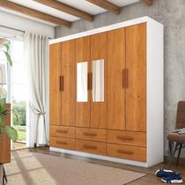 Guarda-roupa 6 Portas 6 Gavetas com Espelho Denver
