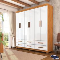 Guarda-roupa 6 Portas 6 Gavetas com Pés Denver