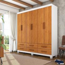 Guarda-roupa 6 Portas 6 Gavetas com Pés Denver