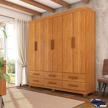 Guarda-roupa 6 Portas 6 Gavetas com Pés Denver
