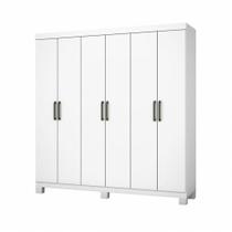 Guarda Roupa 6 Portas Carioca Móveis Branco