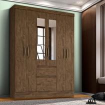 Guarda Roupa 6 Portas Castanho Wood Likis Shop Jm