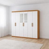 Guarda Roupa 6 Portas com 2 Espelhos Perla -Grand Line