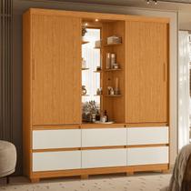 Guarda Roupa 6 Portas Com Nichos e Porta de Vidro Guarda Roupa 6 Portas Com Nichos e Porta de Vidro