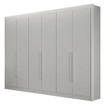 Guarda Roupa 6 Portas Diamante Gold Branco Leifer Móveis