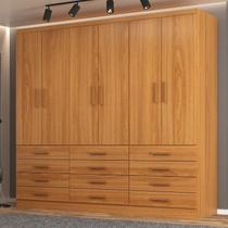 Guarda-Roupa 6 Portas e 12 Gavetas New Mônaco Amarelo/Cinnamomo Guarda-Roupa 6 Portas e 12 Gavetas New Mônaco Amarelo/Cinnamomo