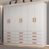Guarda-roupa 6 Portas e 12 Gavetas New Mônaco