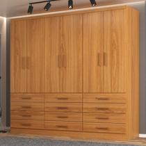 Guarda-roupa 6 Portas e 12 Gavetas New Mônaco