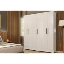 Guarda Roupa 6 Portas e 2 Gavetas Verso Branco - Demóbile