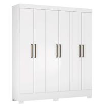Guarda Roupa 6 Portas e 2 Gavetas Verso Branco - Demóbile