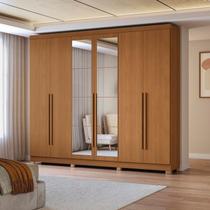 Guarda-roupa 6 Portas e 3 Gavetas com Espelhos e Pés Dormitorio Bigger Lo