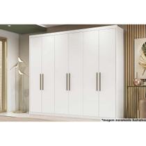 Guarda Roupa 6 Portas e 3 Gavetas Sumatra Branco - Demóbile