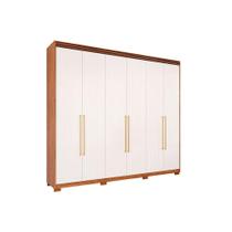 Guarda Roupa 6 Portas e 5 Gavetas c/ 1 Espelho Interno e Pés Aurora Cinamomo/Grafiato - Panan Guarda Roupa 6 Portas e 5 Gavetas c/ 1 Espelho Interno e Pés Aurora Cinamomo/Grafiato - Panan
