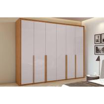Guarda Roupa 6 Portas e 6 Gavetas Imperatore Amêndoa/Off White - Lopas