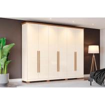 Guarda Roupa 6 Portas e 6 Gavetas Verona Off White/Nature - Henn