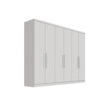 Guarda Roupa 6 Portas e 8 Gavetas New Vértice/Messina Neve - Novo Horizonte