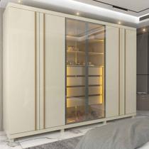 Guarda Roupa 6 Portas LED Absolut Reflecta Off White - Gelius Guarda Roupa 6 Portas LED Absolut Reflecta Off White - Gelius