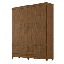 Guarda Roupa 6 Portas MS912 Castanho Wood 912331 Moval