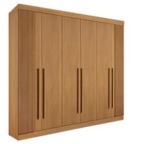 Guarda Roupa 6 portas Ripado MDF Cinamomo