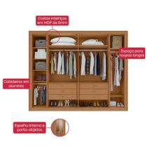 Guarda Roupa 6 Portas S/ Espelho Easy Space Amendoa Clean