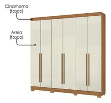 Guarda Roupa 7P 2G Cinamomo/Areia