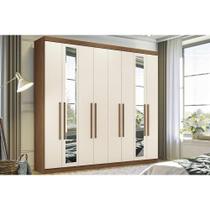 Guarda Roupa 8 Portas (2 c/ Espelho) e 4 Gavetas Master New 8.4 Jatobá/Areia - Santos Andirá Guarda Roupa 8 Portas (2 c/ Espelho) e 4 Gavetas Master New 8.4 Jatobá/Areia - Santos Andirá