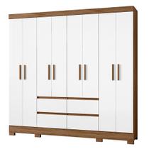 Guarda Roupa 8 Portas Belém Naturale Branco 972026 Moval