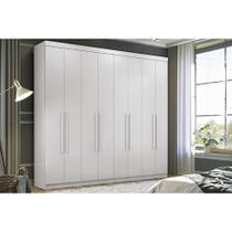 Guarda Roupa 8 Portas e 4 Gavetas c/ Pés Master New 8.4 Branco - Santos Andirá Guarda Roupa 8 Portas e 4 Gavetas c/ Pés Master New 8.4 Branco - Santos Andirá