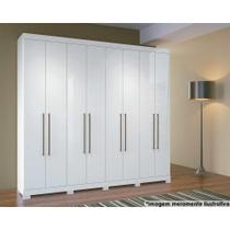 Guarda Roupa 8 Portas e 4 Gavetas c/ Pés Master Vip 8.4 Branco - Santos Andirá Guarda Roupa 8 Portas e 4 Gavetas c/ Pés Master Vip 8.4 Branco - Santos Andirá