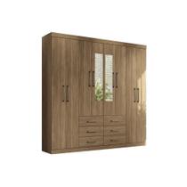 Guarda Roupa 8 Portas e 6 Gavetas c/ Espelho e Pés Liverpool Jatoba - Santos Andirá Guarda Roupa 8 Portas e 6 Gavetas c/ Espelho e Pés Liverpool Jatoba - Santos Andirá