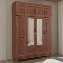 Guarda Roupa 8 PT Com Espelho 1262 Cobre Imbuia MDF/Madeira Maciça FNT