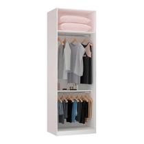 Guarda Roupa 804cm 2 Cabideiros Prateleira E Maleiro Branco Guarda Roupa 804cm 2 Cabideiros Prateleira E Maleiro Branco