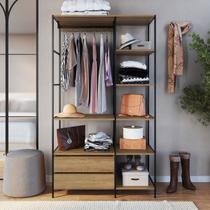 Guarda roupa Aberto Estilo Industrial Lacasamia Closet