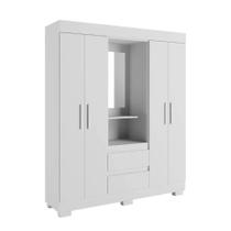 Guarda Roupa ACP Isabely 04 portas com Espelho - Branco Guarda Roupa ACP Isabely 04 portas com Espelho - Branco