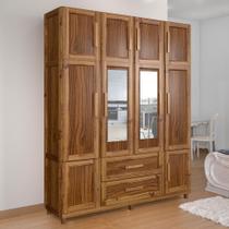 Guarda-Roupa Alagoas 10 Portas 2 Gavetas 5 Prateleiras com Espelho Ypê - Rodmóveis