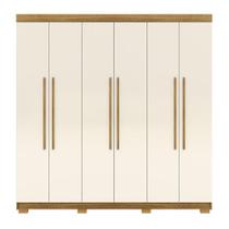 Guarda-roupa Alto 6 Portas 2 Gavetas Norway Nature-champagne