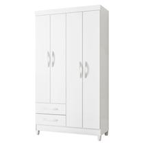 Guarda Roupa Âmbar 4 Portas Quadriflex- Branco, Azul Matte, Rosa Matte, Titanium - Albatroz