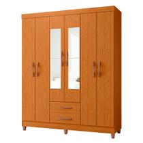 Guarda Roupa Âmbar Casal com Espelho 6 Portas 2 Gavetas Móveis Albatroz Guarda Roupa Âmbar Casal com Espelho 6 Portas 2 Gavetas Móveis Albatroz