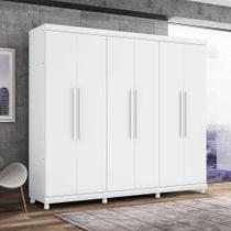 Guarda Roupa Antares 100% MDF 6 Portas 5 Gavetas com Pés - Lanza