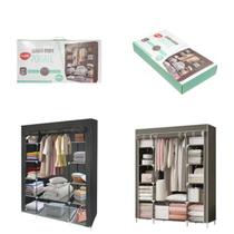 Guarda Roupa Arara Organizador Desmontável Portátil Capa Zíper 18 kg Guarda Roupa Arara Organizador Desmontável Portátil Capa Zíper 18 kg