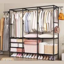 Guarda Roupa Arara Triplo Multiuso Sapateira 3 Divisórias Cabideiro Armário Organizador Guarda Roupa Arara Triplo Multiuso Sapateira 3 Divisórias Cabideiro Armário Organizador