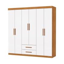 Guarda Roupa Aries 6 Portas Sem Espelho E Sem Pe Carioca Moveis Cinamomo/neve Guarda Roupa Aries 6 Portas Sem Espelho E Sem Pe Carioca Moveis Cinamomo/neve